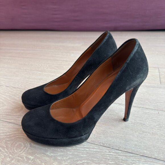 Gucci Black Suede Platform Pumps - Picture 3 of 5
